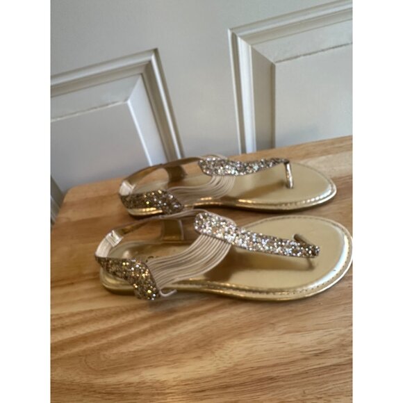 Rogue Helium Women's Rhinestone T-Strap Slingback Sandals Size 12 Sku 2804 - Picture 7 of 14